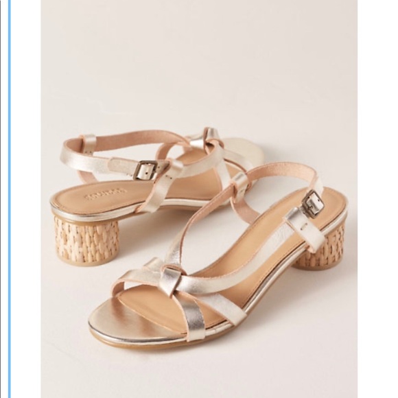 Soludos Shoes - NWT Soludos Lucie Leather Sandals size 6 in Gold Color